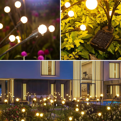 ASMAD Solar Lights Outdoor(6-Pack, 48 LEDs), Solar Garden Lights, Outdoor Decorations, Firefly
