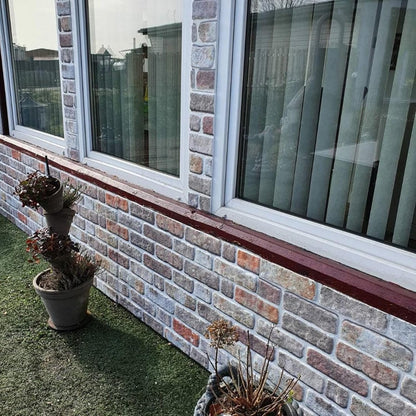 Dundee Deco 3D Wall Panels Faux Brick - Cladding Brown Beige Stone Look Wall Paneling, Styrofoam