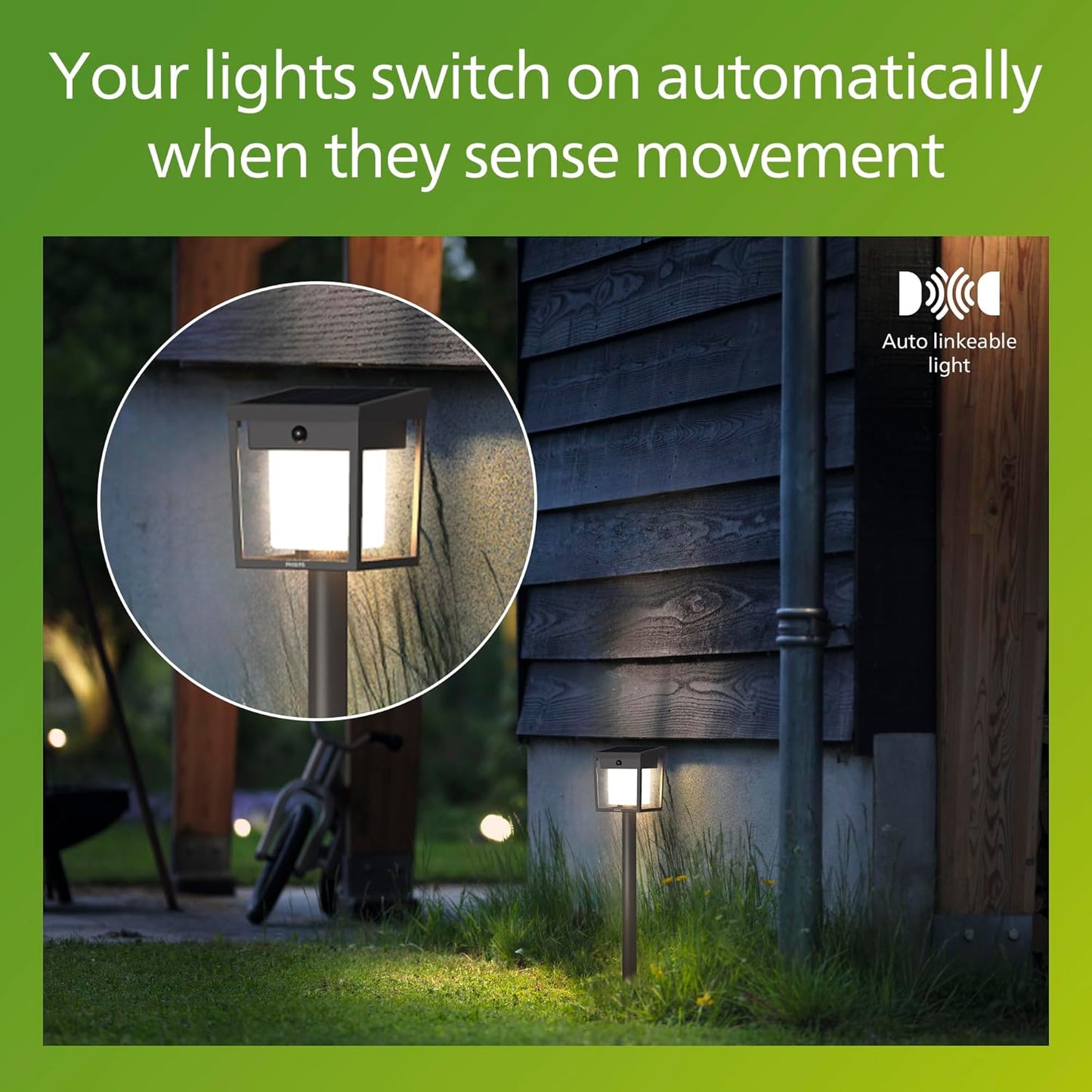 Philips Solar LED 1-Pack Ultra-Efficient Pathway Light - Blaise, Automatically Linkable, Dusk to