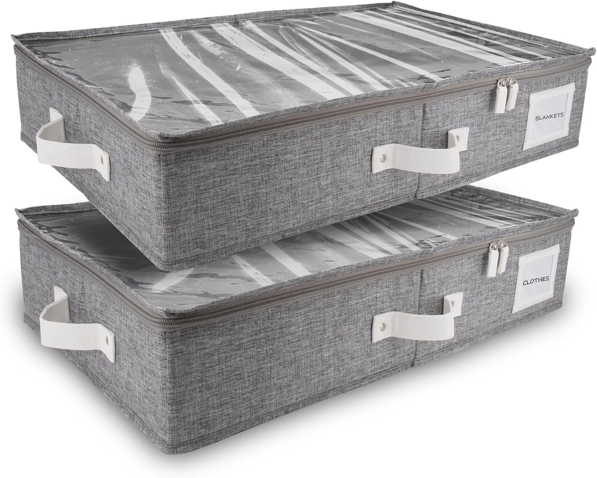 HOMELUX THEORY 2pc Under Bed Storage Containers, Bedroom Under the Bed Drawer Storage Organizer