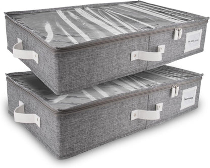 HOMELUX THEORY 2pc Under Bed Storage Containers, Bedroom Under the Bed Drawer Storage Organizer