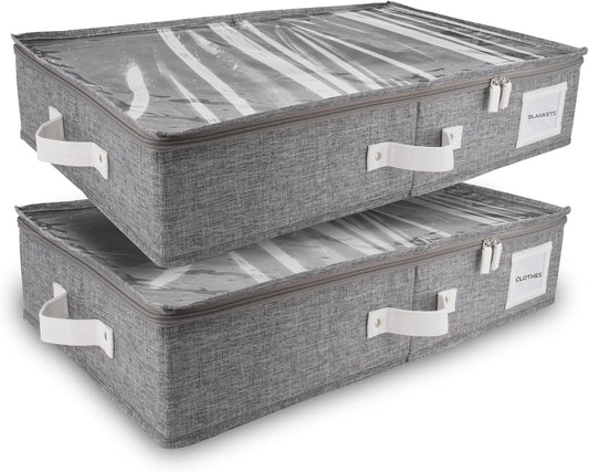 HOMELUX THEORY 2pc Under Bed Storage Containers, Bedroom Under the Bed Drawer Storage Organizer
