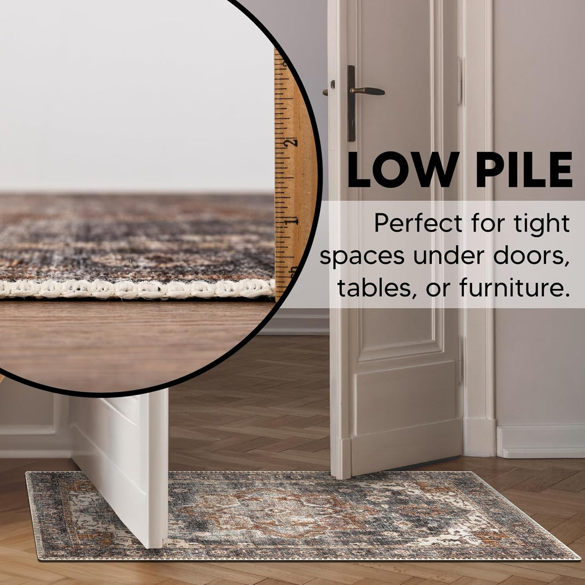 Keen Home Design 2x3 Rug - Machine Washable Entry Rug with Non-Slip Backing, Ideal for Enteryway