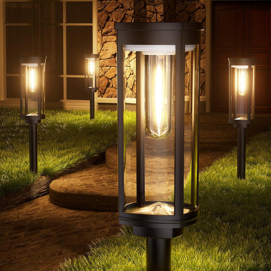 Solar Pathway Lights Outdoor Solar Lights Outdoor, IP65 Waterproof Auto On/Off Solar Garden Lights