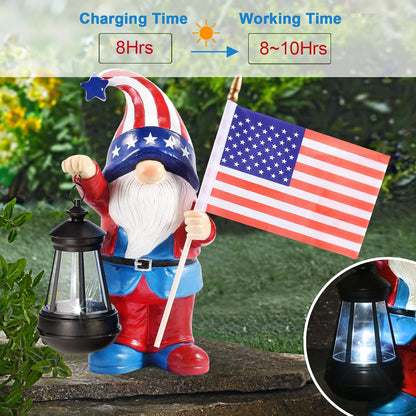 Nacome Solar Gnomes Statues for Garden Decor: Outdoor Sculptures for Clearance Lights for Outside