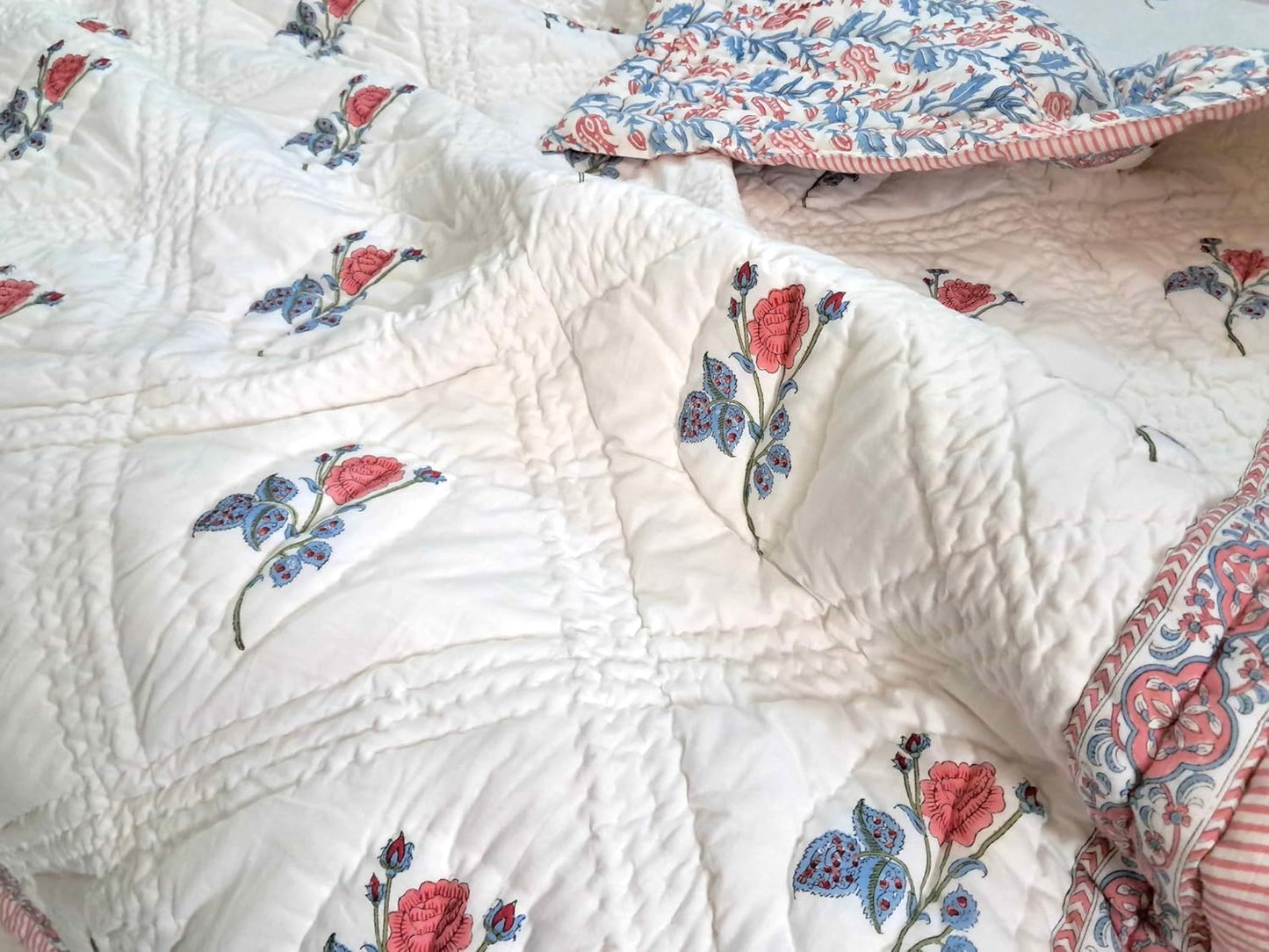 Rose Pink Baby Blanket – Soft Lightweight Cotton Quilt for Babies & Toddlers – 60x40 Inches