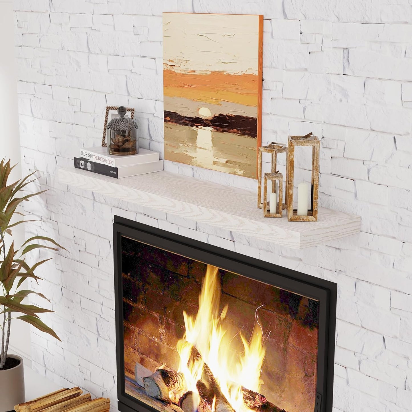 Floating Shelves 48 Inch Long, 48"W x 9"D Wall Shelf Invisible Bracket, 9 Inch Deep Floating Shelf