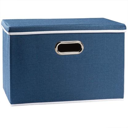 PRANDOM Large Collapsible Storage Bin with Lid [1-Pack] Fabric Foldable Storage Box Organizer