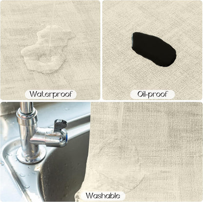 Romanstile Reversible Vinyl Placemats Set of 6, Faux Leather 100% Waterproof Oil-Proof Wipeable