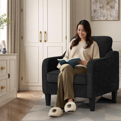 Accent Chair for Living Room, Mid Century Modern Reading Chair for Bedroom, Upholstered Armchair