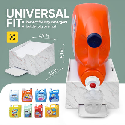 Skywin Laundry Room Organizer and Drip Tray - Soap Cup Storage for Liquid Detergent Containers
