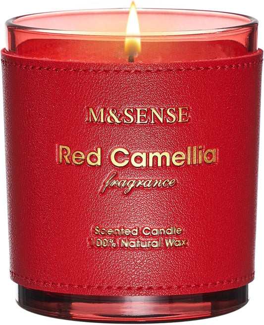 M&SENSE Citrus Floral Scented Soy Candles, Naturally Scented Vegan Soy Candle, 10oz 42-Hour Long