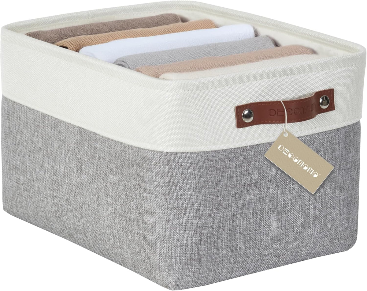 DECOMOMO Storage Bins Fabric Storage Baskets for Shelves, Linen Closet Organization Toys Nursery