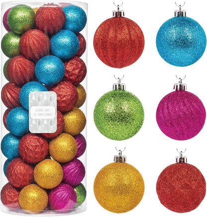 Every Day is Christmas Ornaments, Shatterproof Christmas Tree Ornament Set, Christmas Balls