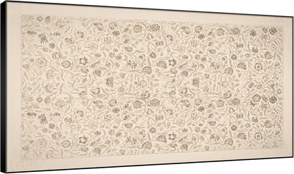 SIGNWIN 30"x60" Extra Large Framed Wall Art Vintage Botanical Sketch with Detailed Floral Pattern