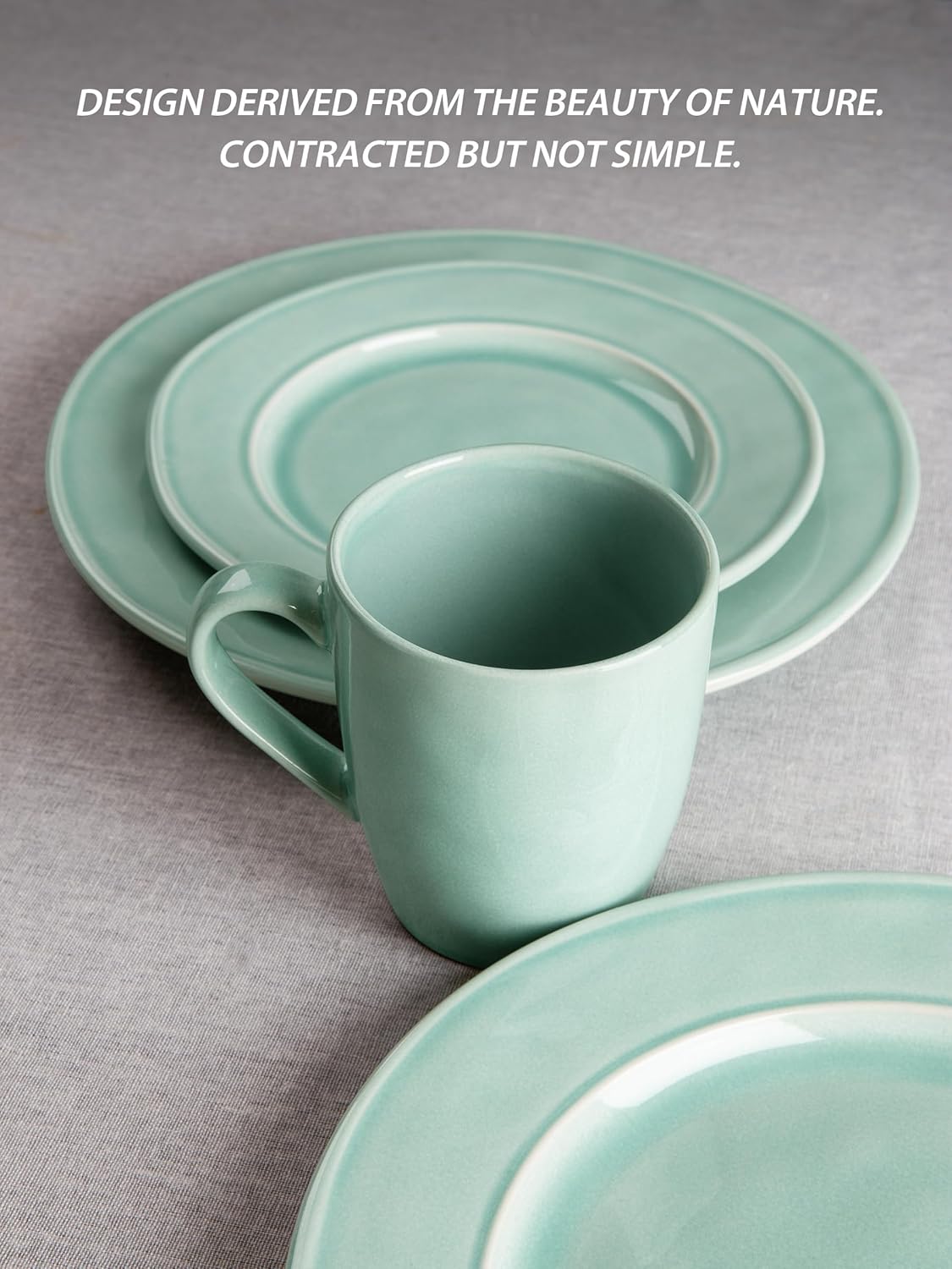 famiware Aurora Coffee Mugs, 14oz Mug Set of 4, Stoneware Mug, Cups for Kitchen, Cappuccino, Latte