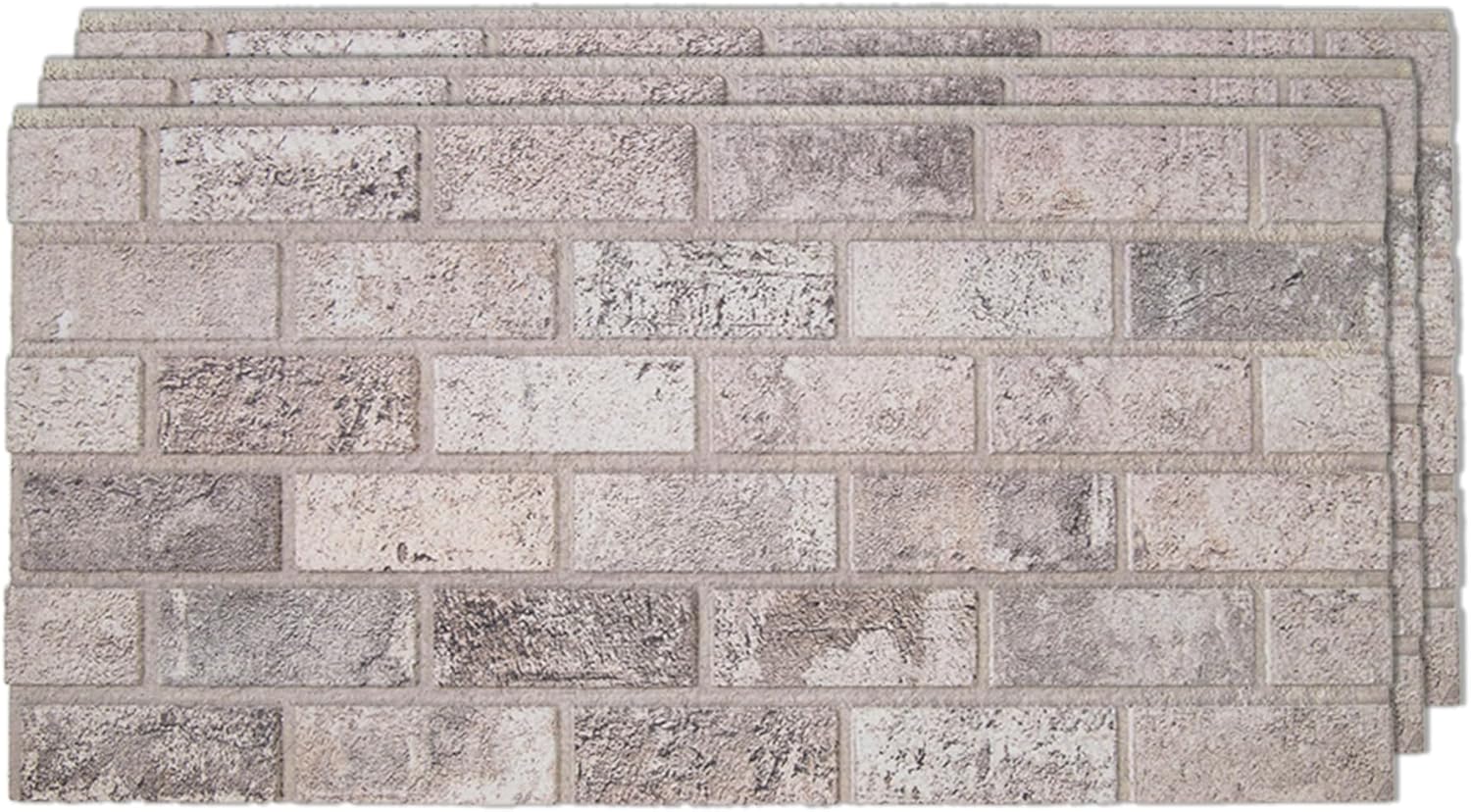 IZODEKOR 3D Brick Effect Wall Panels - Faux Brick Paneling for Living Room, Kitchen, Bathroom and