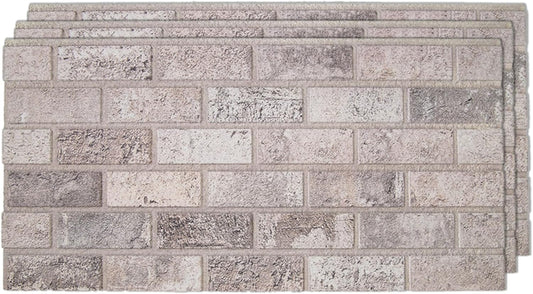 IZODEKOR 3D Brick Effect Wall Panels - Faux Brick Paneling for Living Room, Kitchen, Bathroom and