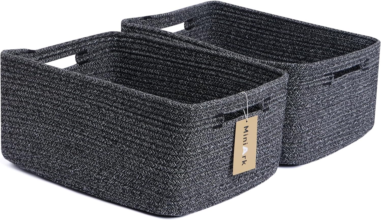 Large Storage Baskets for Shelves, Closet Organizers Bins for Clothes Blanket Towels, Baby Nursery