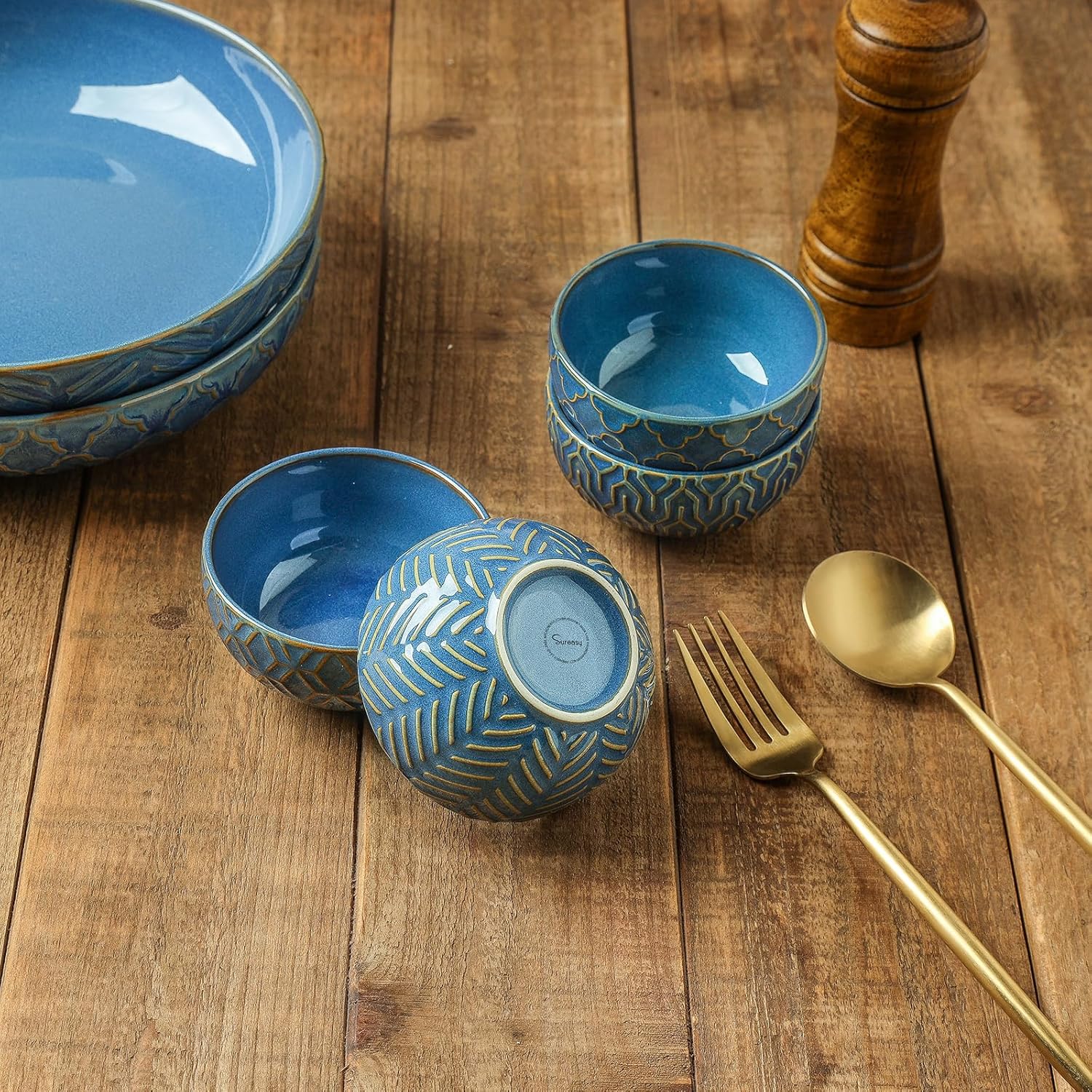 Sureasy Mini Ceramic Dipping Bowls – 4 oz, 3.5 Inch Small Bowls for Sauces & Side Dishes, Microwave