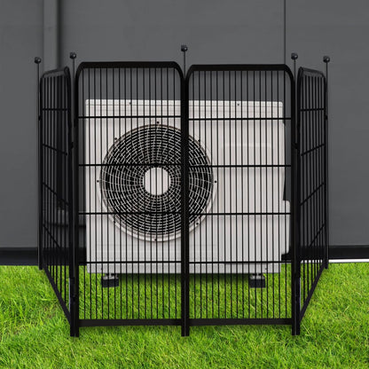 Garden Fencing 36 Inch High, 4 Panels Total 8.9 Ft(L) Dog Fence Outdoor for Yard, 4 One-Sided