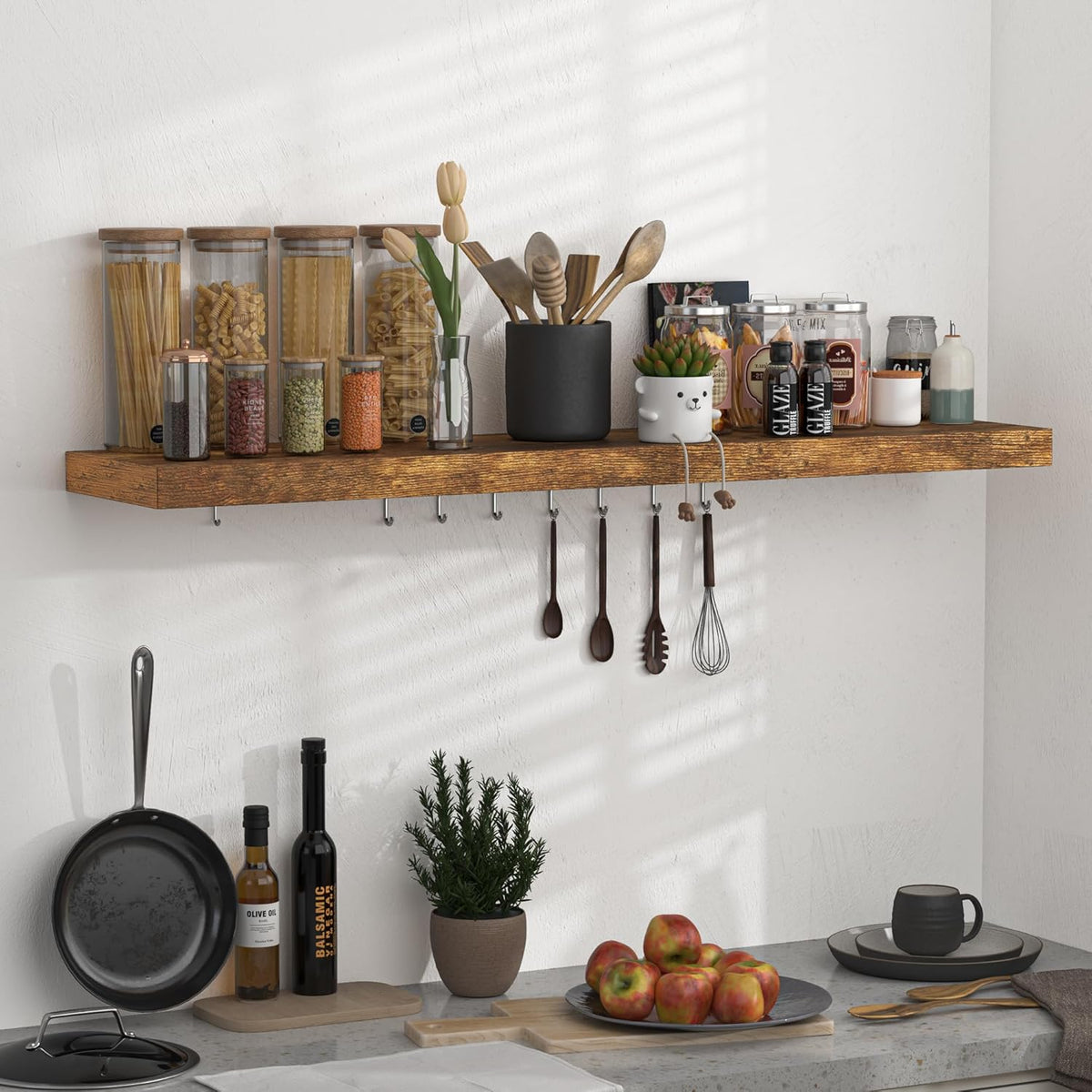 Floating Shelves - 10.23 Inch Deep Wall Shelf for Decor & Storage - Wall Mounted Display Shelving