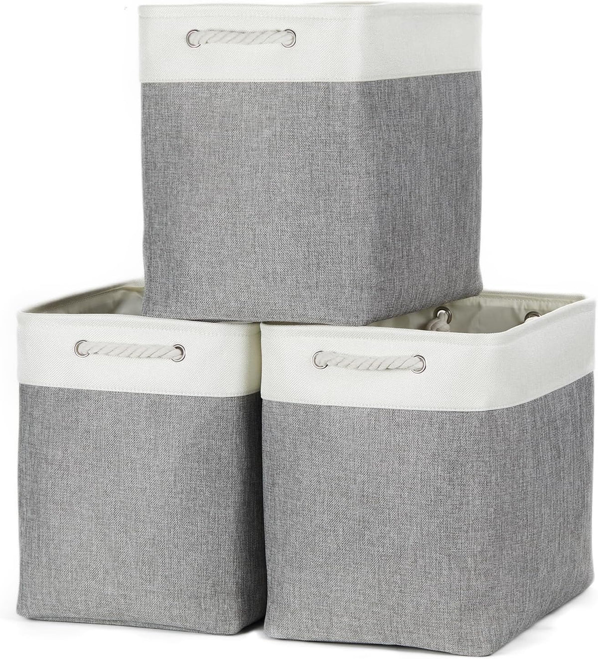 Bidtakay Extra Large Storage Baskets for Organizing 17x12x15.1 inch 3-Pack Fabric Closet Organizers
