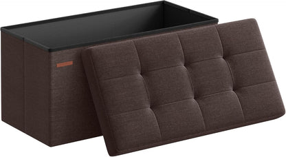 SONGMICS Mazie Collection - 30 Inches Folding Storage Ottoman Bench, Ottoman Foot Rest, End of Bed