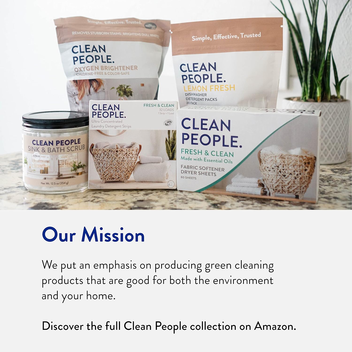 The Clean People Laundry Detergent Pods - Recyclable Packaging, Hypoallergenic, Stain Fighting