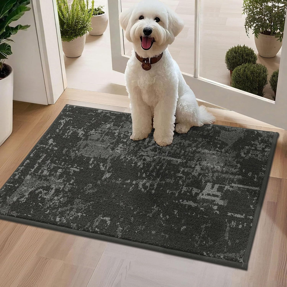 BEQHAUSE Dirt Trapper Door Mat 20"x32" Non-Slip Door Mats Washable Entryway Rugs Stain Resistant