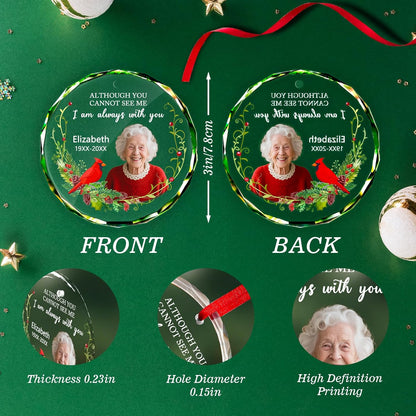 Personalized Christmas Ornament with Photo - Custom in Loving Memory Picture Ornaments, Customized