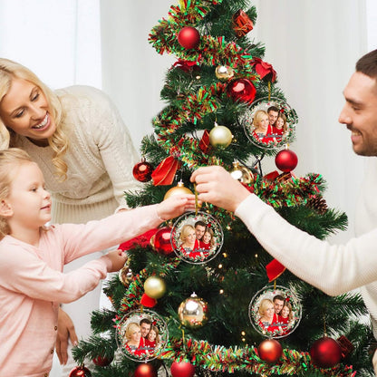 Christmas Tree Decor, Personalized Crystal Photo Ornaments, Custom Ornaments for Family/Child