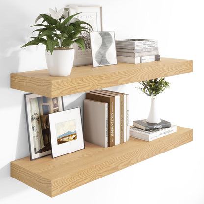Heimlove 12 Inch Deep Floating Shelves, 48 x 12 inches Long Wall Shelf, Large Display Shelf &