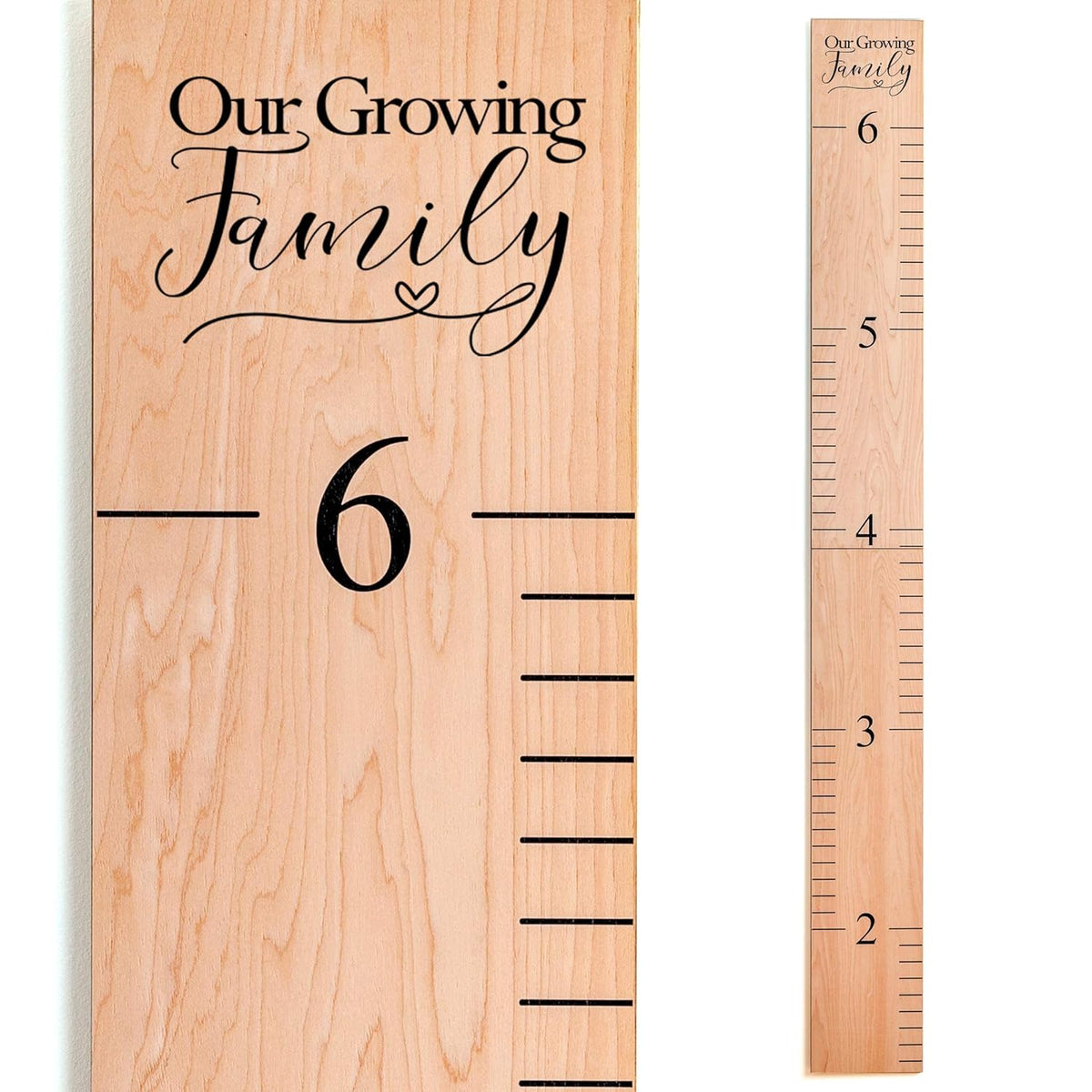 Wooden Growth Chart – Kids Height Chart, Wall Measurement for Kids, Height Chart for Wall, Growth