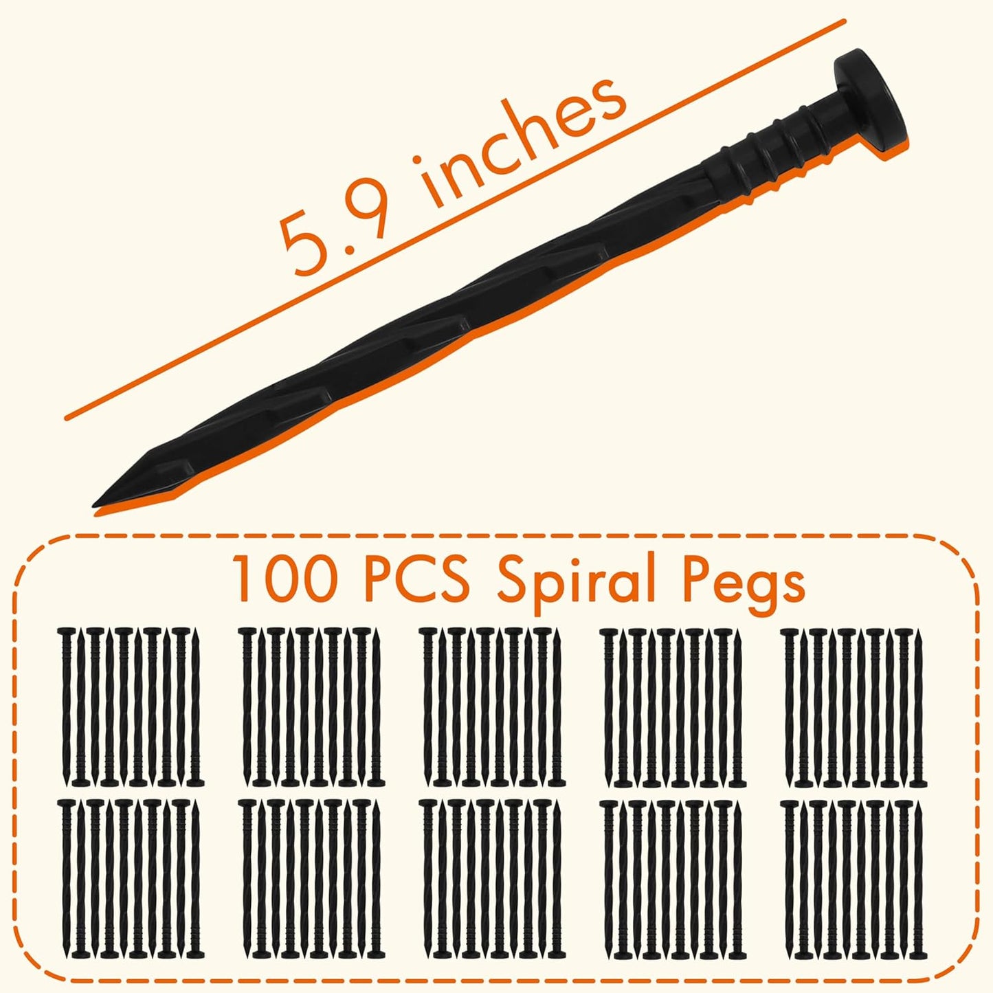 Gardzen 1.5" x 80' Landscape Edging Kit, Garden Edging Coil Comes with 100 Pcs Spikes, No Dig Lawn