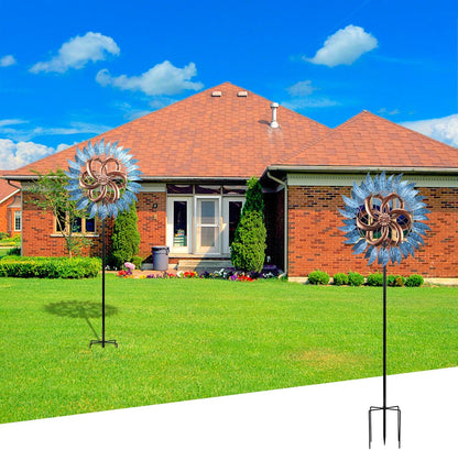 Wind Spinner Large Wind Mill Metal Outdoor Indoor Large Two-Way Wind Sculptures for Garden Patio