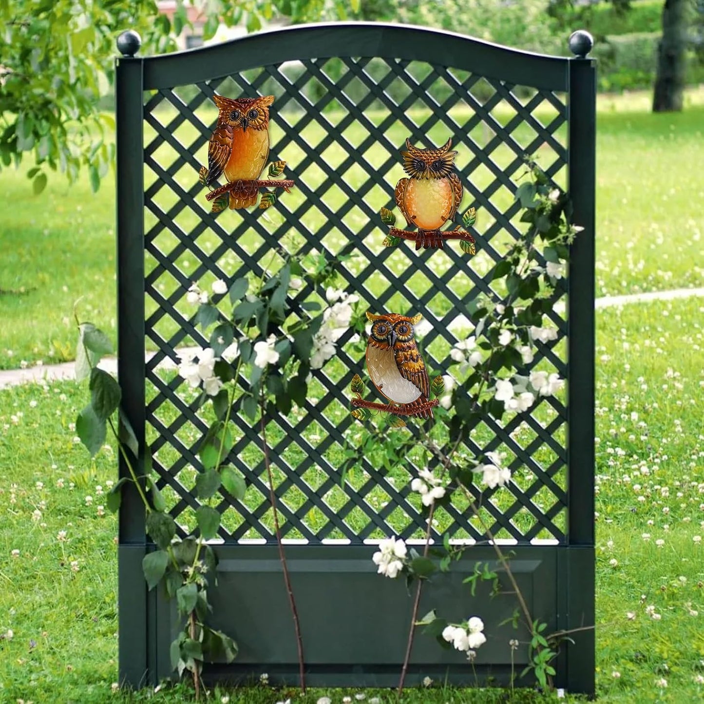 J-Fly Owl Decorative Metal Wall Art Owl Outdoor Decorative Metal Bird Wall Art Exquisite Owl
