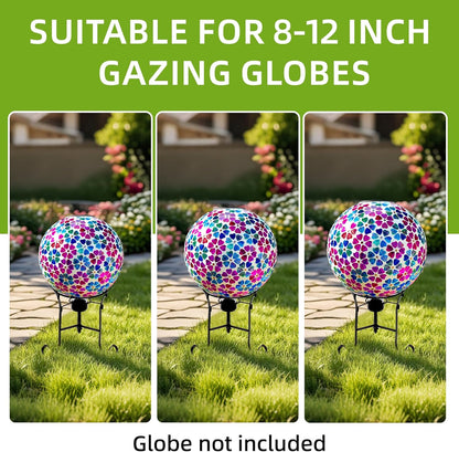 VOREEN 10" Gazing Ball Stand, Metal Gazing Globe Stand for 8-12 Inch Garden Gazing Globe, Outdoor