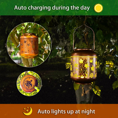 Sea Turtle Solar Lanterns Outdoor Waterproof,Hanging Solar Lights Sea Turtle Gifts for Women Metal