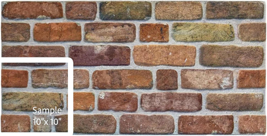 Dundee Deco 3D Wall Panels Faux Brick - Cladding Brown Beige Stone Look Wall Paneling, Styrofoam