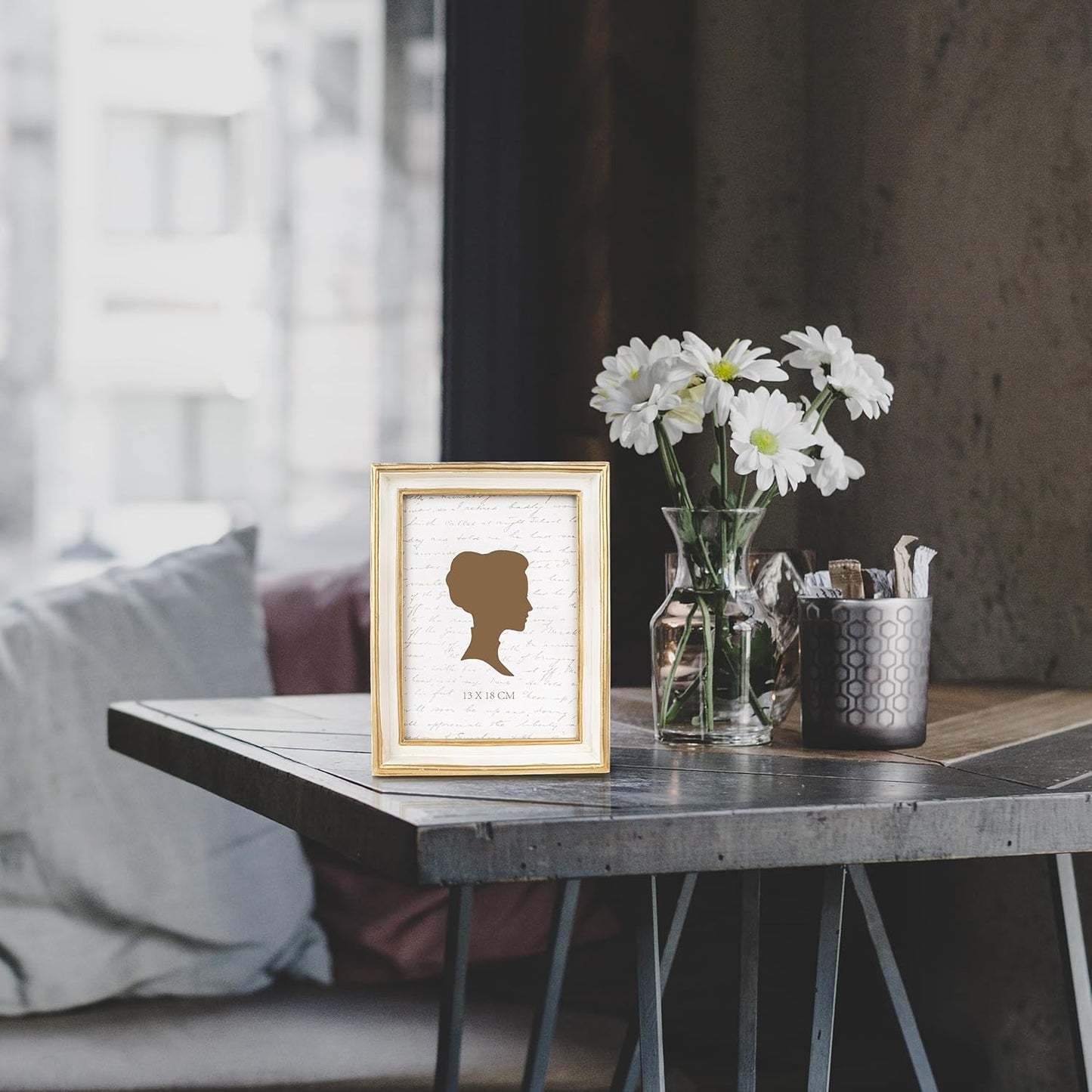 AELS 5x7 Inch Vintage Picture Frame, Elegant Antique Photo Frames with Glass Front, Photo Display