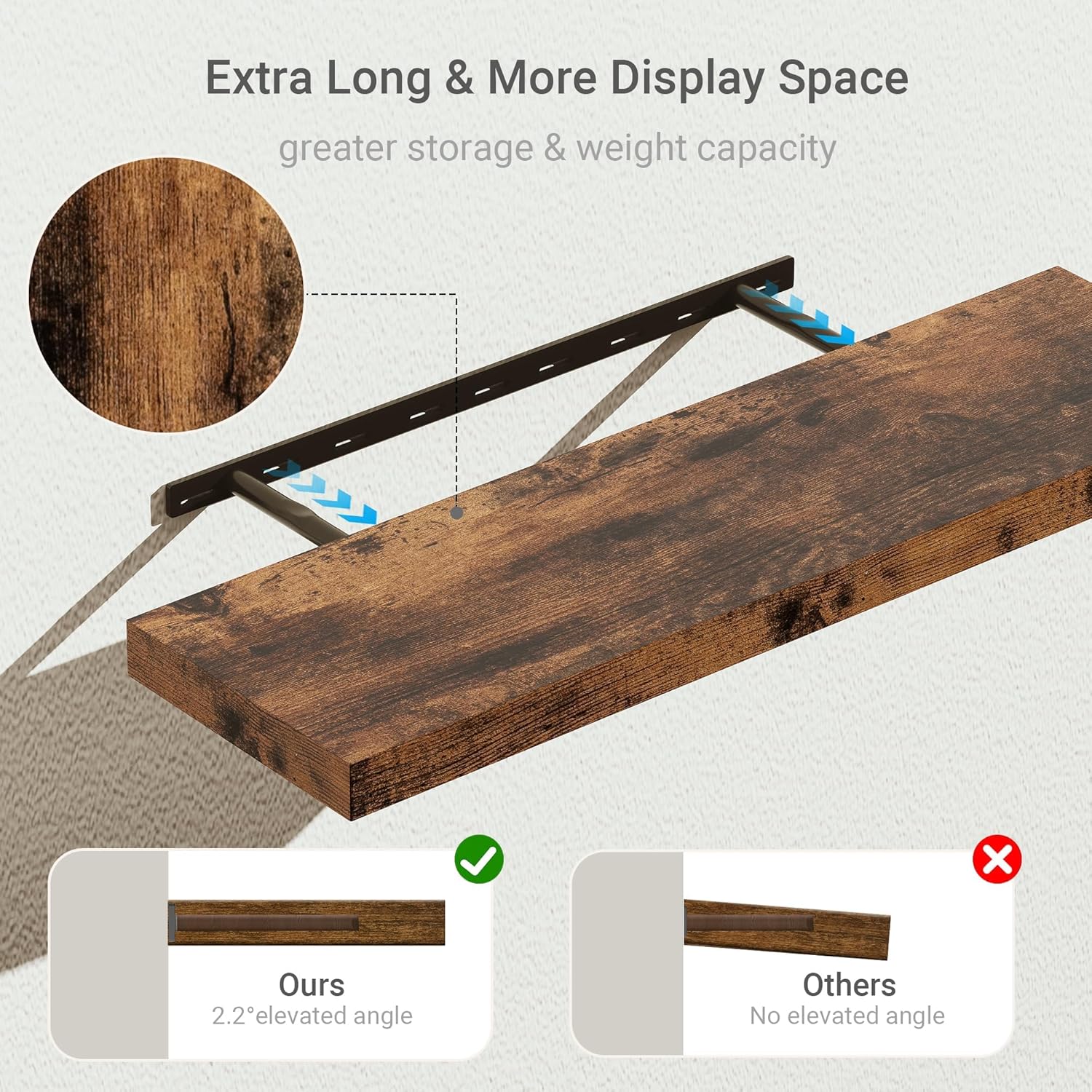 10 inches Deep Floating Shelves 36 inch Long, Sing Shelves for Wall Heavy Duty for Bedroom