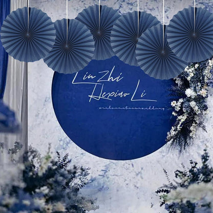 Blue Party Decorations,Blueberry Party Decorations Decorations Party Paper Fans Bulk