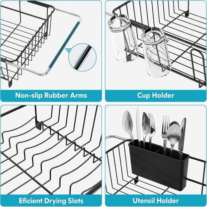 MAJALiS Dish Drying Rack in Sink - Small Dish Drainers for Kitchen Sink, Over The Sink Dish Racks