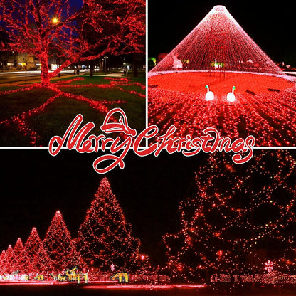 100LIGHTS RED Extra-Bright with End Connectors Christmas Decorative Lights 5.98m UL Certified Mini