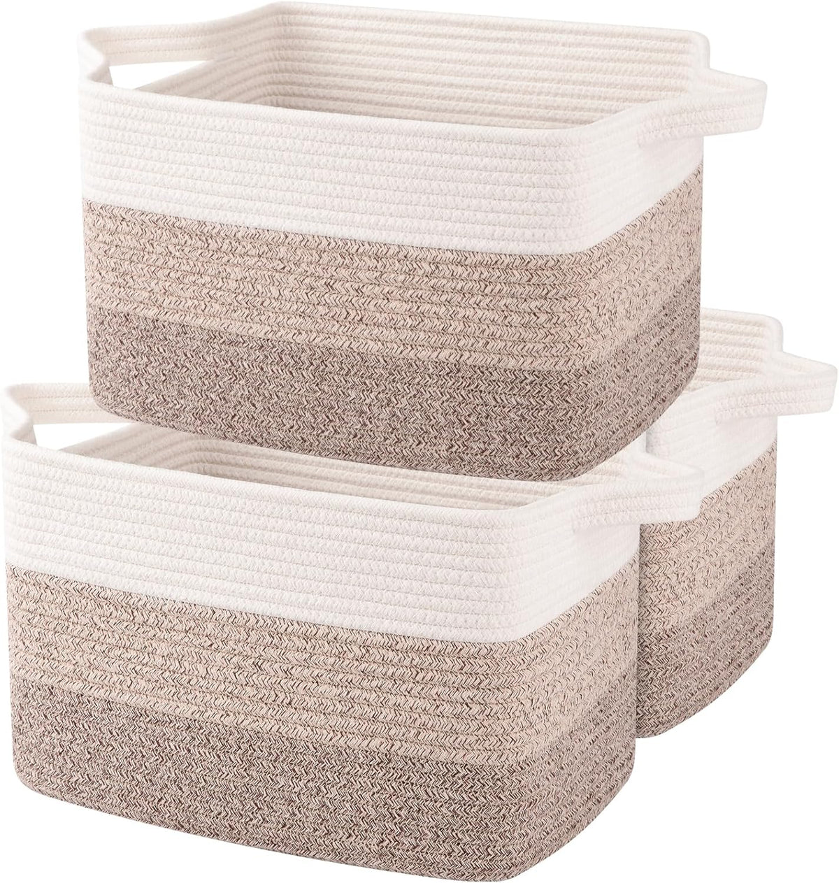 OIAHOMY Storage Basket, Woven Baskets for Storage, Cotton Rope Basket for toys,Towel Baskets for