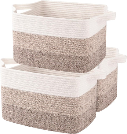 OIAHOMY Storage Basket, Woven Baskets for Storage, Cotton Rope Basket for toys,Towel Baskets for
