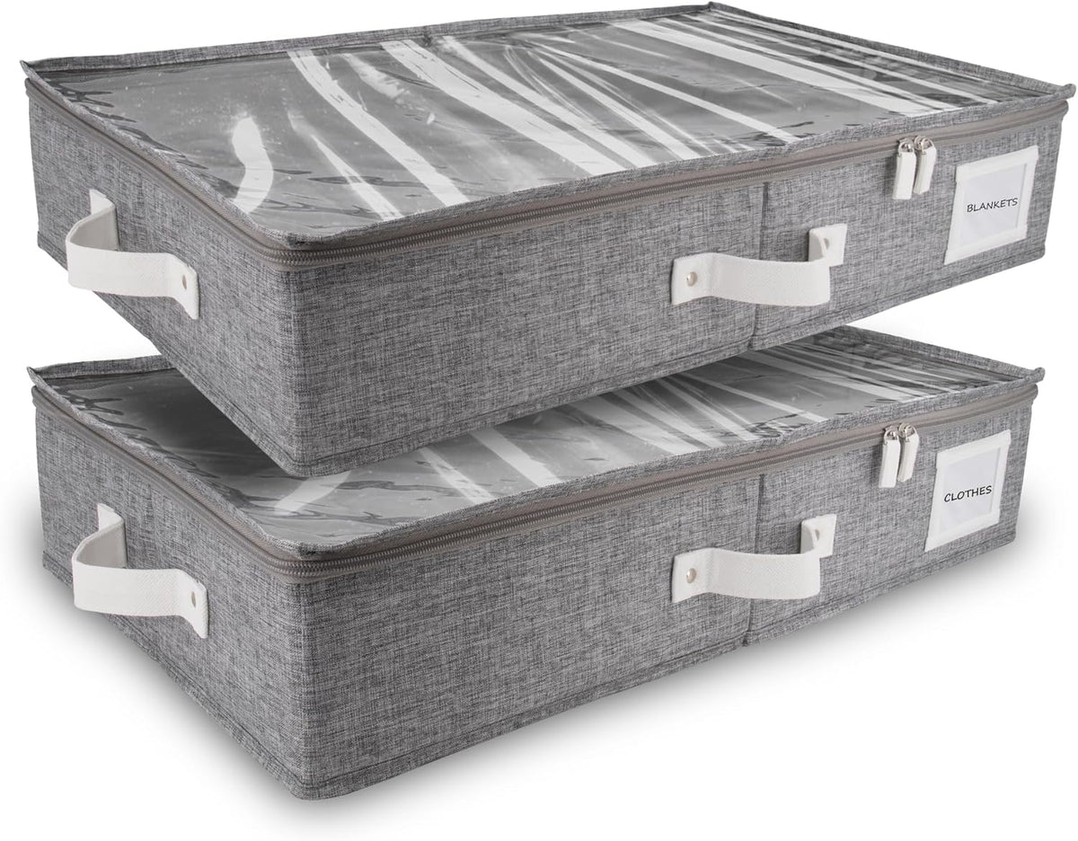 HOMELUX THEORY 2pc Under Bed Storage Containers, Bedroom Under the Bed Drawer Storage Organizer