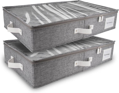 HOMELUX THEORY 2pc Under Bed Storage Containers, Bedroom Under the Bed Drawer Storage Organizer
