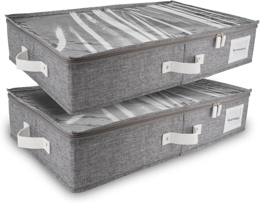 HOMELUX THEORY 2pc Under Bed Storage Containers, Bedroom Under the Bed Drawer Storage Organizer